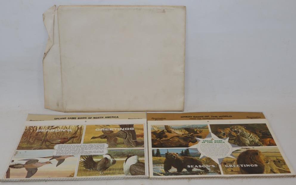 Group Of 2 Remington, Peters, Dupont 1970 & 1971 Hunting Calendars: 14x 12 Each