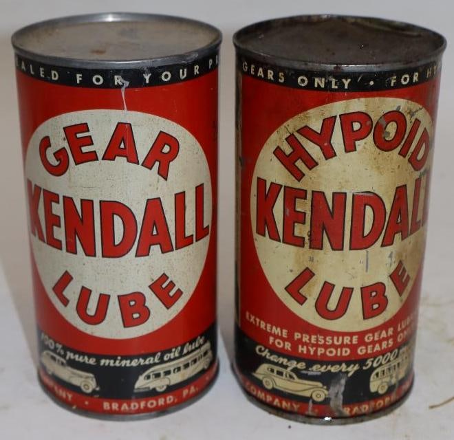 Group of 2 Kendall Gear and Hypoid One Pound Oil Cans (1 of 2)
