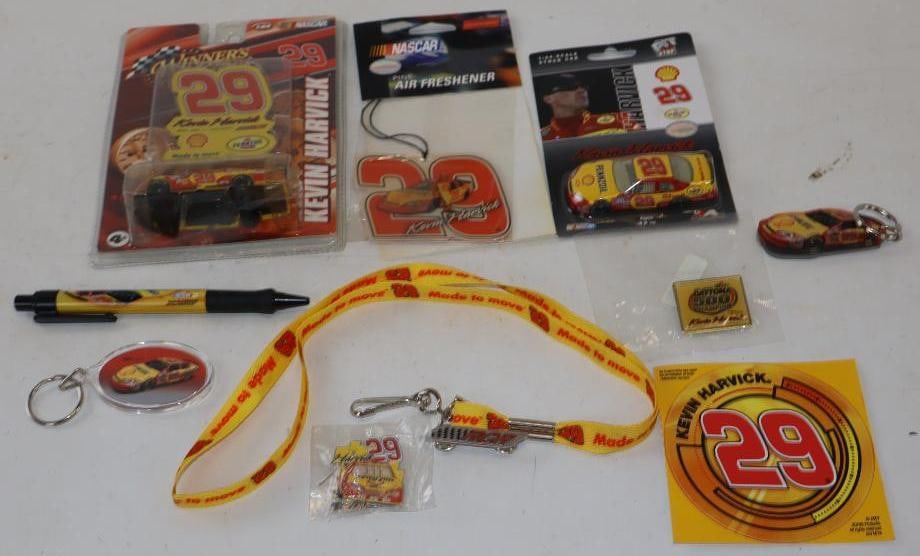 Group Of 10 Shell Oil Racing Items: Largest Is 5.5x 7.5x 2