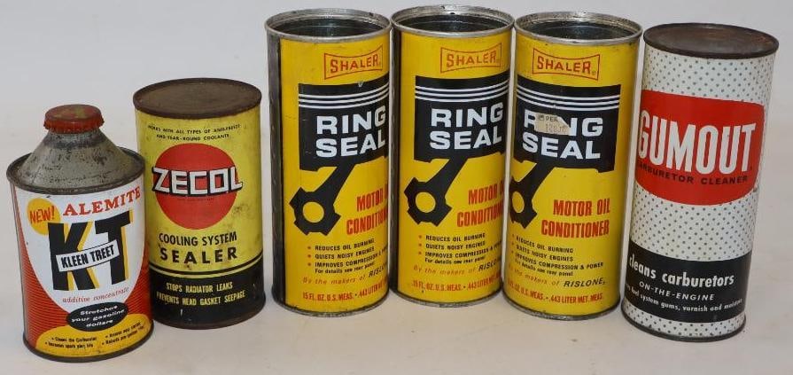 Group of 6 Automobile Related Carb Cleaner, Motor Oil Conditioner, and Cooling System Cleaner Cans (1 of 4)