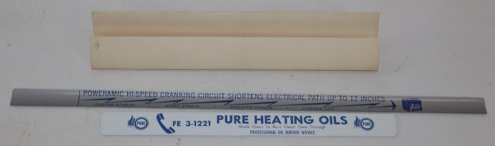 Group Of 3 Pure Advertising Ruler & Hand Outs: Largest Is 18x 1