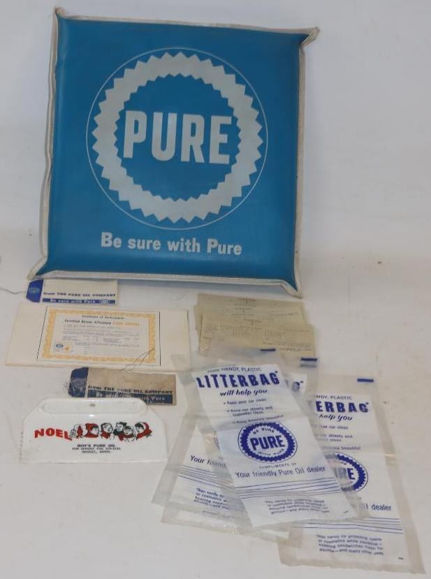 Large Group Of Pure Advertising Bags, Certificates, Earning Statements & Stadium Cushion (1 of 7)
