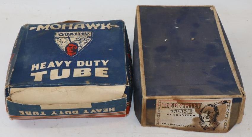 Group of 2 Mohawk, and Red Chief Tire Tube Advertising Boxes (1 of 6)