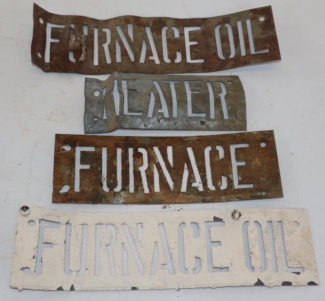 Group of 4 Standard Oil Heater and Furnace Oil Barrel Stencils (1 of 4)