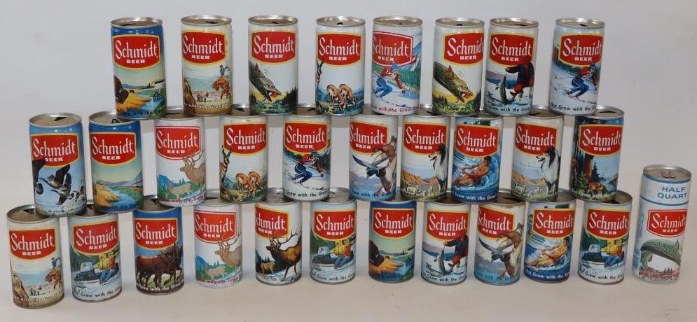 Group of 30 Schmidt Advertising Pull Tab Beer Cans (1 of 12)