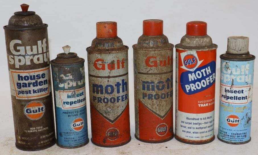 Group of 6 Gulf Spray Insect and Pest Aerosol Cans (1 of 4)