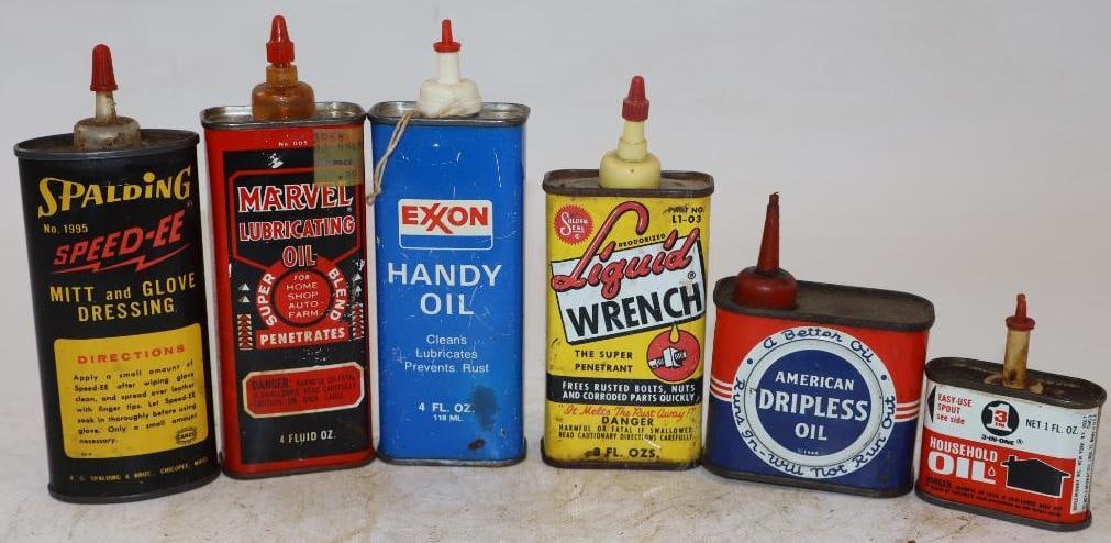Group of 6 Different Handy Oiler Cans (1 of 4)