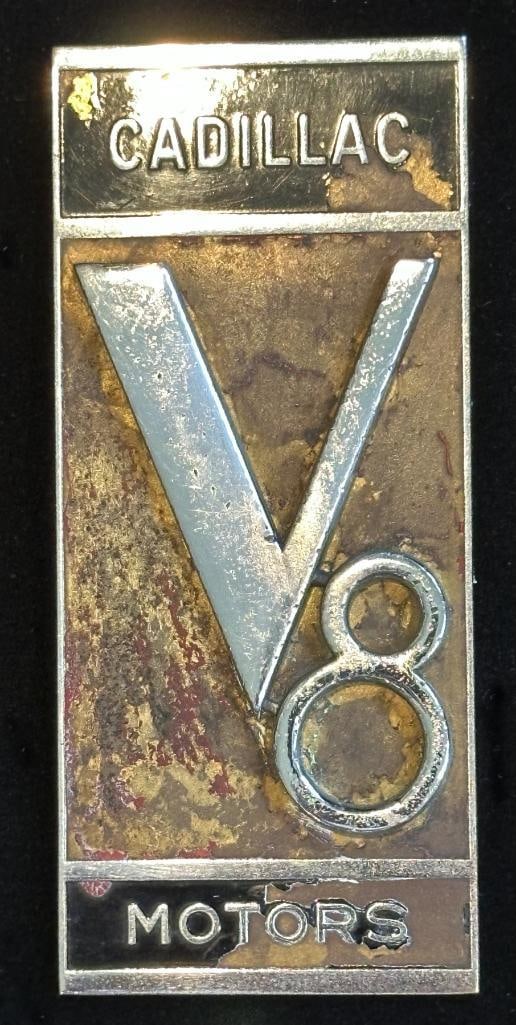 Cadillac V8 Hood Side Emblem (1 of 2)