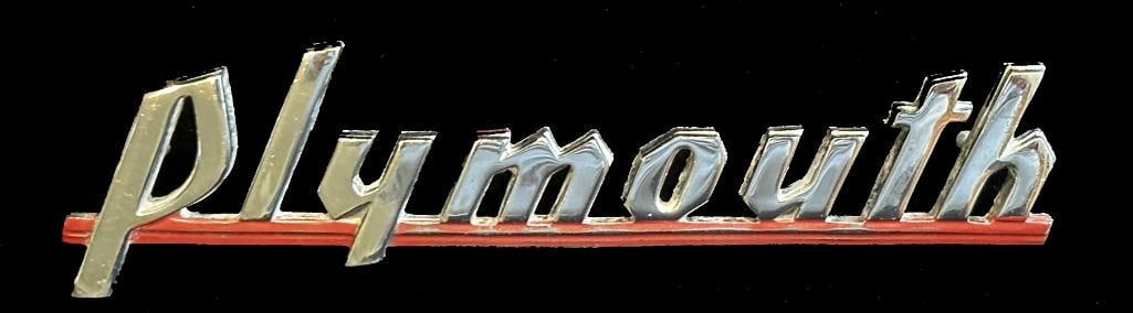 Plymouth Fender Script Emblem (1 of 2)