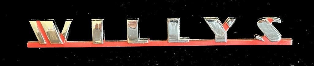 Willys Hood Script Emblem (1 of 2)