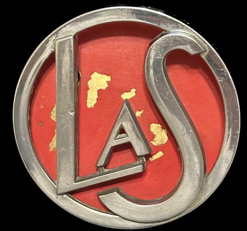 Cadillac La Salle Grille Emblem: 1933 - 1935 Cadillac La Salle Grille Emblem. This emblem measures approximately 2.5" in diameter.