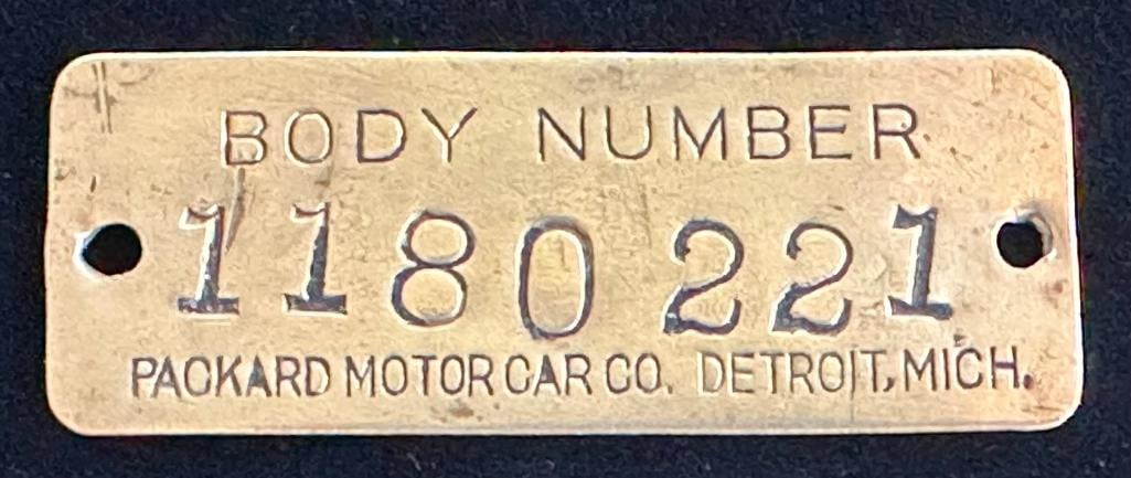 Packard Body ID Number Plate (1 of 2)