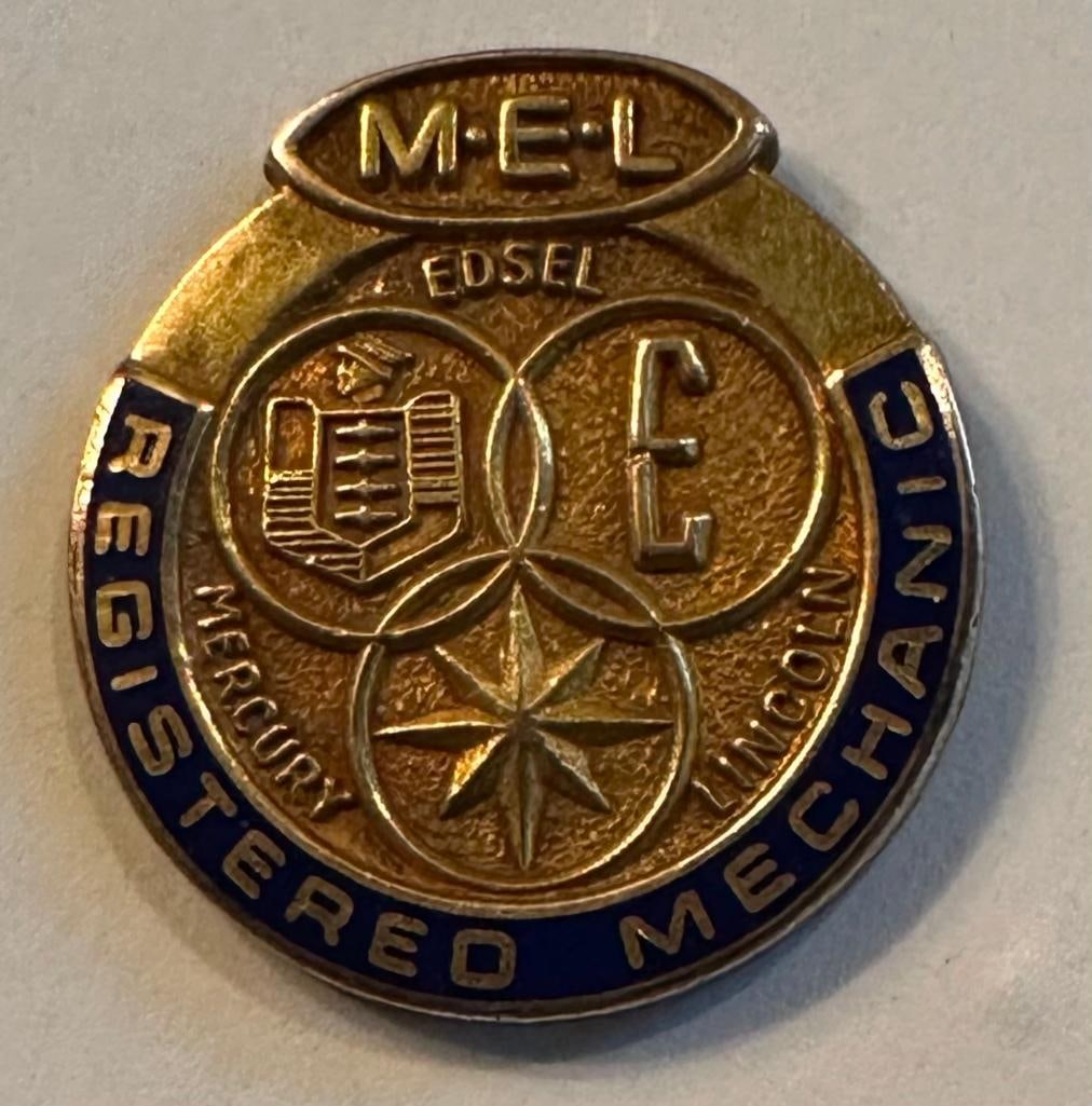 Edsel, Mercury & Lincoln Registered Mechanic Lapel Pin. (1 of 2)