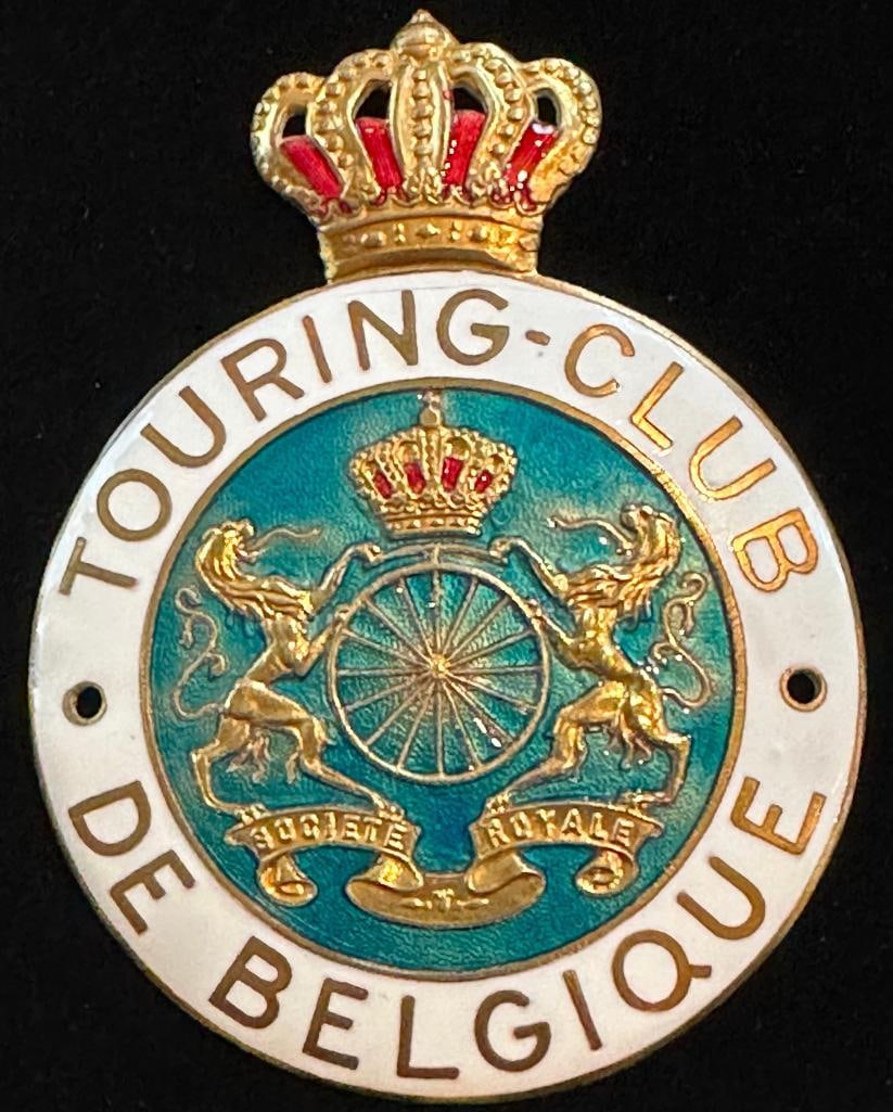 Touring Club of Belgique Badge: Touring Club of Belgique badge. This badge measures approximately 3" in diameter.