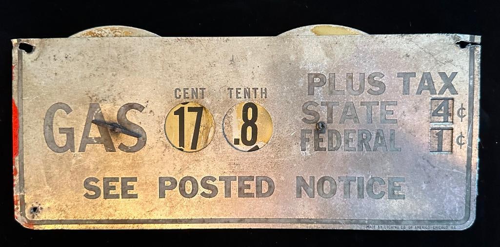 Changeable Price Service Station Gas Pump Sign (1 of 2)