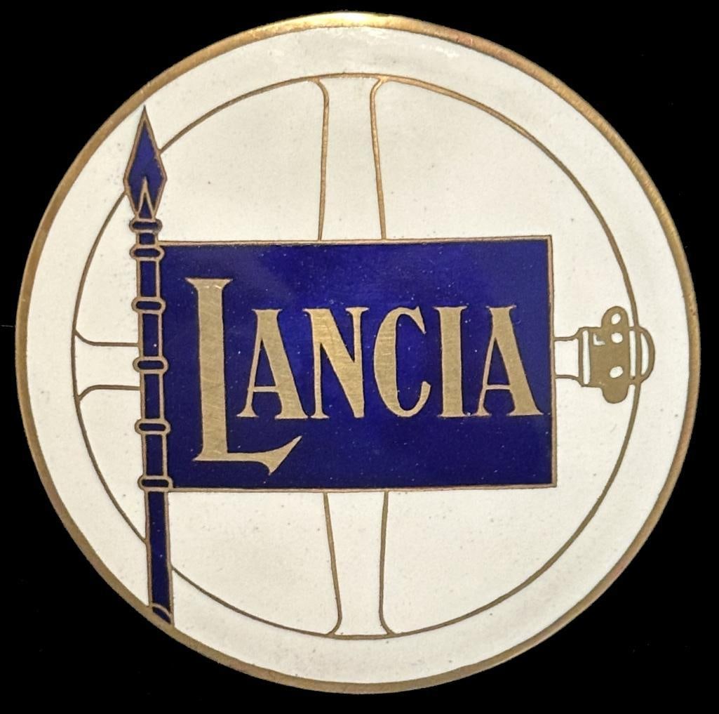 Lancia Radiator Emblem: c1911 - 1929 Lancia radiator emblem. This emblem measures approximately 2.9" in diameter