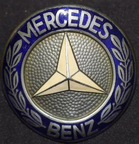 Mercedes Benz W108 " S-Class " Grille Emblem ( Enameled Brass, 65-72 ): 2.25x2.25