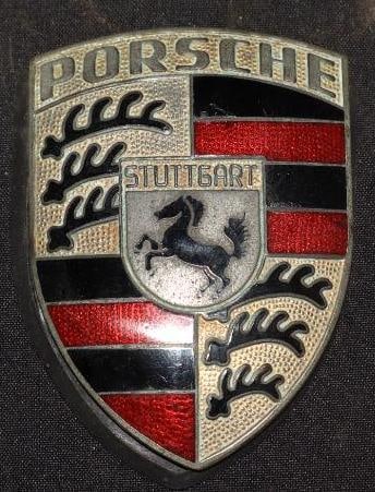 Porsche Cloisonne Emblem: 2.75x1.75