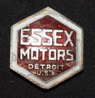 1920's Essex Motors Radiator Emblem: 1x1.25