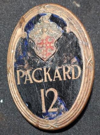 1933-38 Packard Twelve Cylinder Crank Hole Cover Emblem (1 of 2)