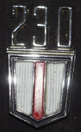 1965-67 Chevrolet 230 V-6 Fender Emblem (1 of 2)