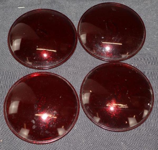 Group O 4 Major Kopp Red Glass Lenses: 3.75x3.75