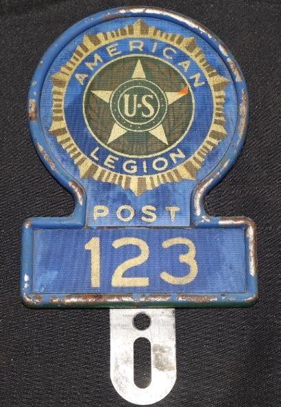 American Legion Post 123 License Plate Topper (1 of 2)
