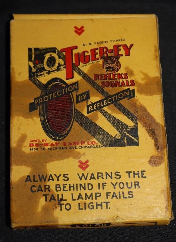 1920's Tiger-EY Tail Light Lense In Original Box (1 of 3)