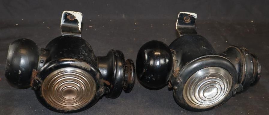Pair Of Early Ford Model T Headlight Lamps (1 of 5)