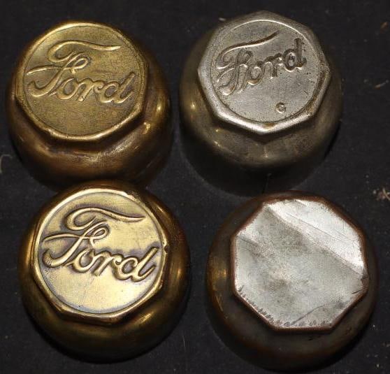 Group Of 4 Ford Threaded Automobile Hubcaps (1 of 2)