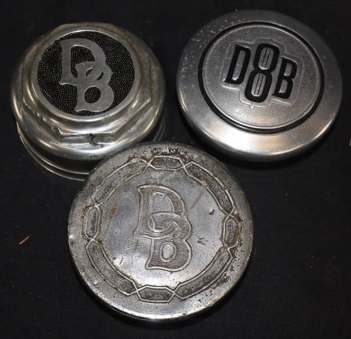 Group Of 3 Different Dodge Brothers Threaded Automobile Hubcaps (1 of 2)