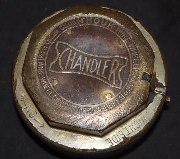 Chandler Houk Wire Wheel Threaded Automobile Hubcap (1 of 2)