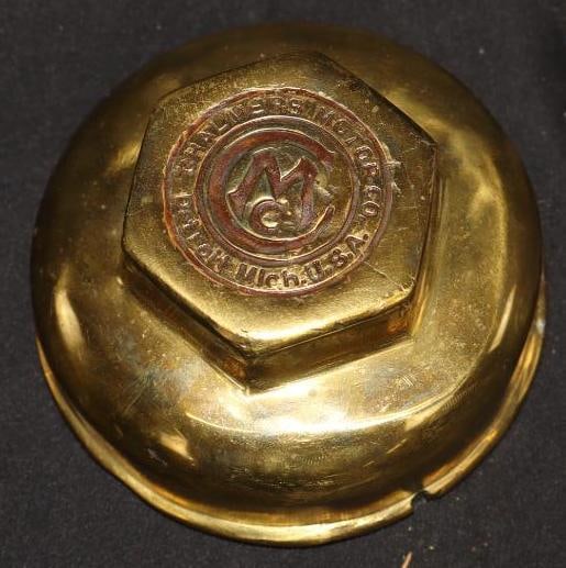 Brass Chalmers Threaded Automobile Hubcap (1 of 2)