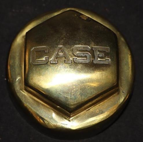 Brass Case Threaded Automobile Hubcap (1 of 2)