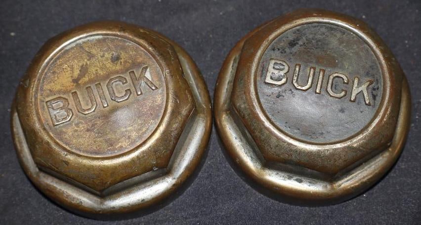 Group Of 2 Buick Threaded Automobile Hubcaps (1 of 2)