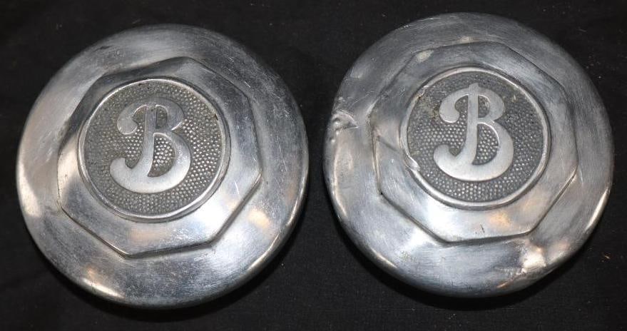 Group Of 2 Buick Threaded Automobile Hubcaps (1 of 2)