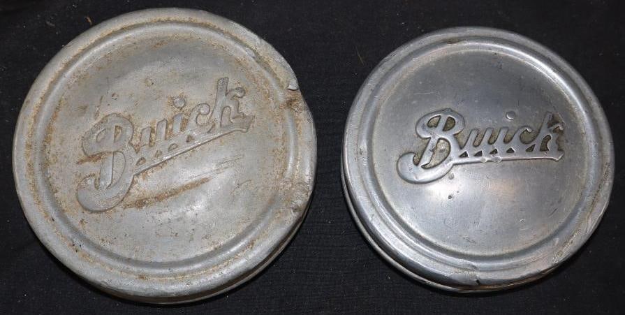 Group Of 2 Buick Threaded Automobile Hubcaps (1 of 2)