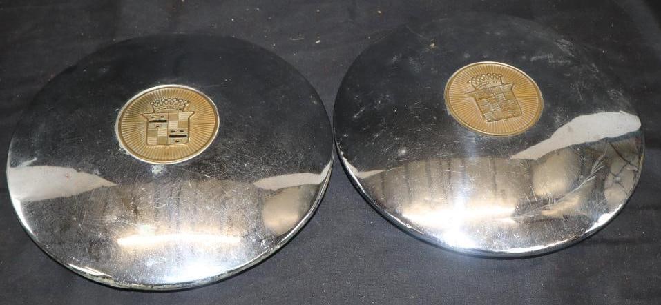 Group Of 2 Cadillac Hubcap Wheel Covers: 8 Each