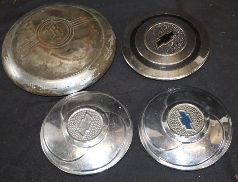 Group Of 4 Chevrolet & Buick Hubcap Wheel Covers: 5 & 7.25