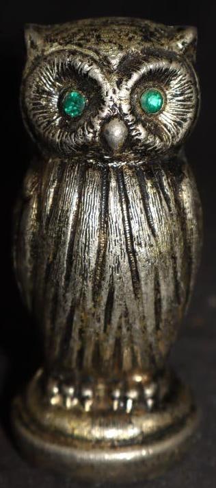 Owl Light Up Hood Ornament Mascot With Green Eyes (1 of 3)