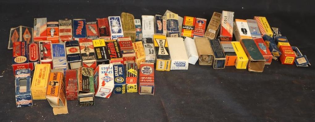 Group Of 51 Early Automobile Spark Plug Boxes (1 of 10)