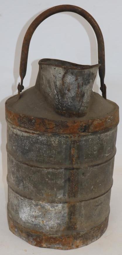 5 Gallon Bulk Oil Galvanized Can: 11" x 11" x 18.5"