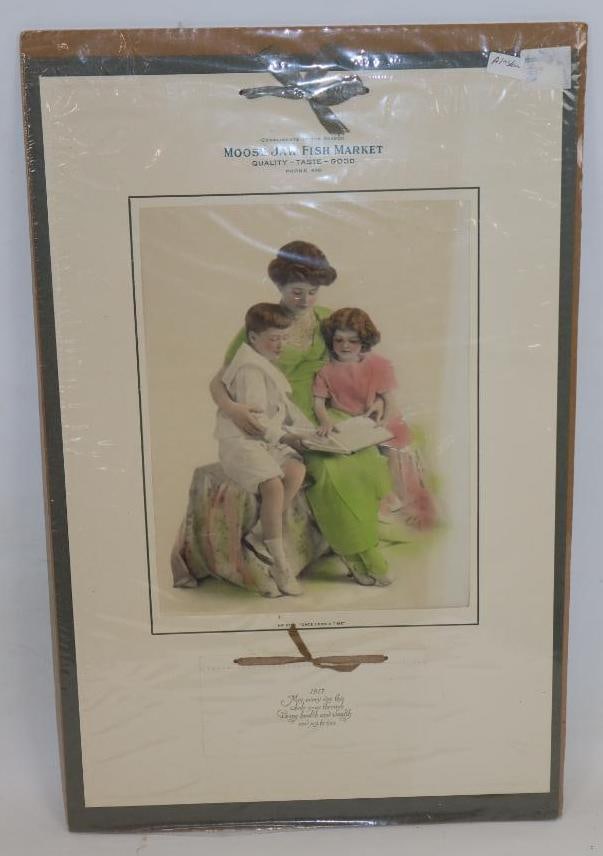 1917 Moose Jaw Fish Market Thomas D. Murphy Calendar Company Advertising Calendar: 13.25" x 20.5"