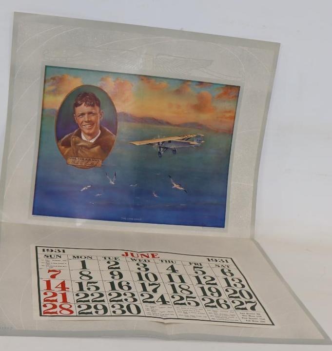 1931 The Lone Eagle "Use the Air Mail -Charles Lindbergh" Thomas D. Murphy Calendar Company (1 of 4)