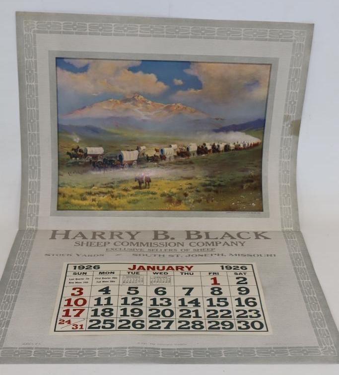 1926 Salesmans Sample Thomas D. Murphy Calendar Company Advertising Calendar with Orange New Jersey,: Has one crease in the middle. 18.5" x 25"