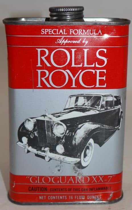 Rolls Royce 1 Pint Car Wax Can: 16 oz empty