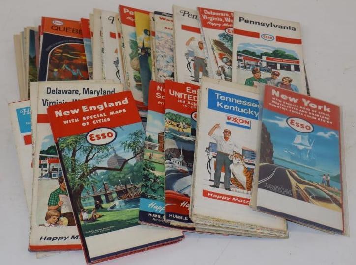 Group of 37 Sohio Advertising Gas Station Maps (1 of 6)