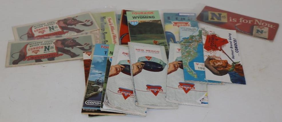 Group of 18 Conoco Advertising Gas Station Road Maps (1 of 7)