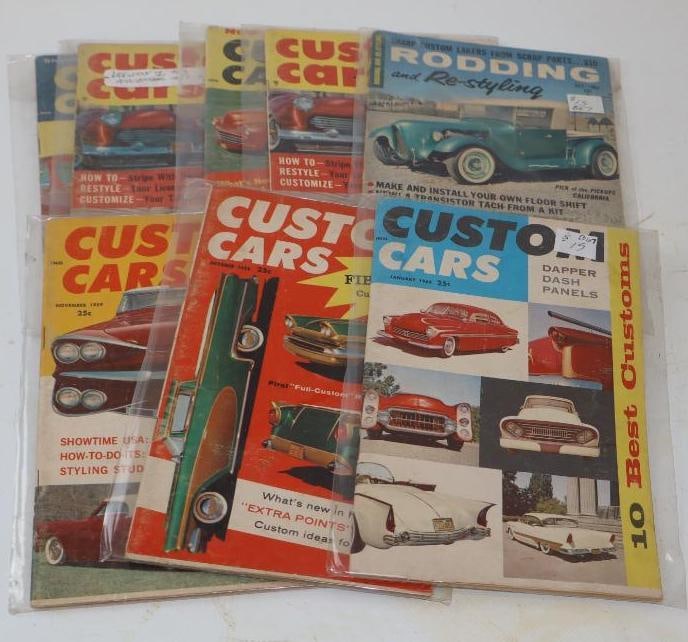 Group of 8 - 1950's Custom Car & Rodding Magazine Books: 5" x 8" each