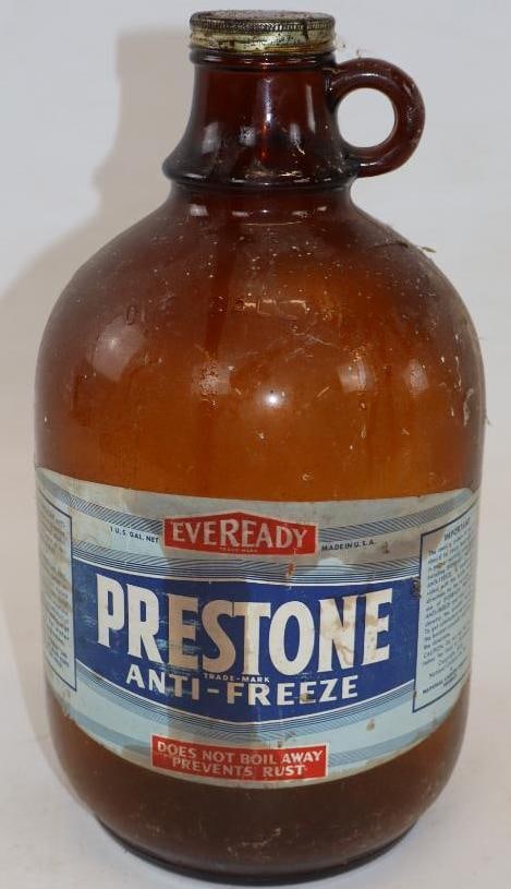 EverReady Prestone Antifreeze 1 Gallon Bottle with Paper Label: 6.5" x 6.5" x 12"